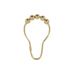 Lot de 12 Anneaux De Douche L.7.5 Cm Sensea Doré