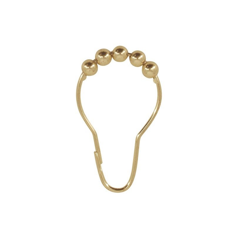 Lot de 12 Anneaux De Douche L.7.5 Cm Sensea Doré