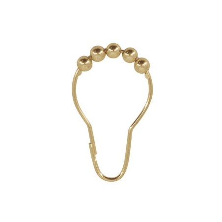 Lot de 12 Anneaux De Douche L.7.5 Cm Sensea Doré