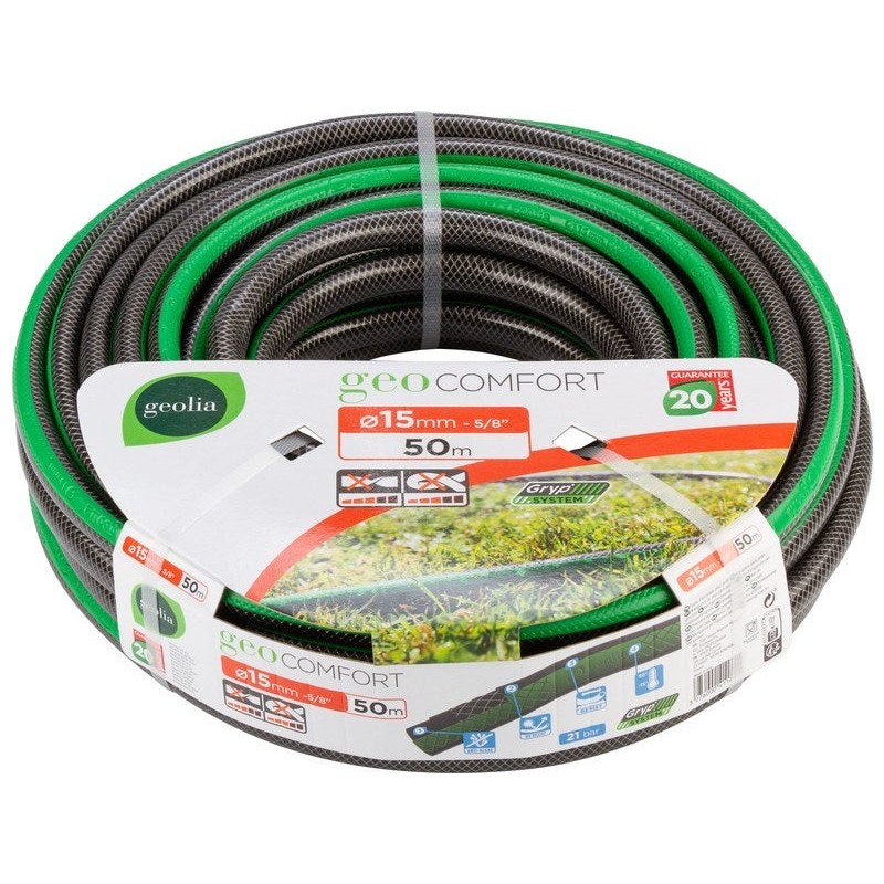 Tuyau d'arrosage Geolia Geocomfort L.50 M Diam.14.5 Mm -  - meilleure qualité