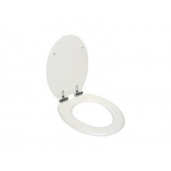 Abattant déclipsable avec frein de chute bois compressé Purity Blanc