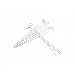 Lot de 10 Piques à Brochette 40Cm En Inox Naterial Pour Barbecue