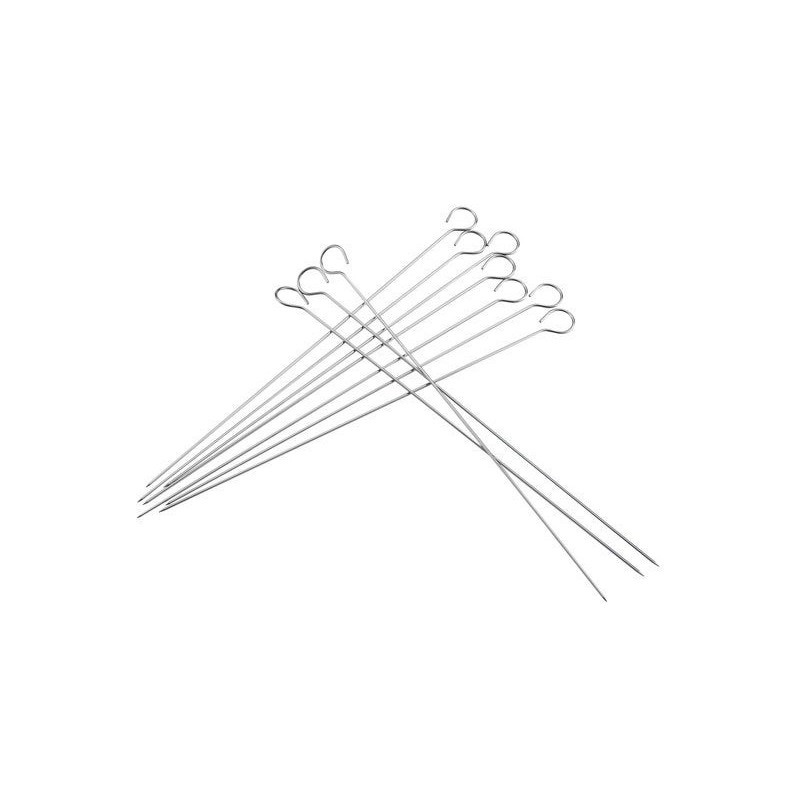 Lot de 10 Piques à Brochette 40Cm En Inox Naterial Pour Barbecue
