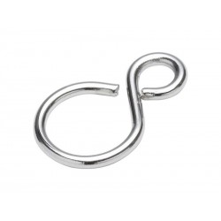 Lot de 4 Esses Inégales Ouvertes Laiton Chromé Standers L.25.5 X L.9.5 X Ep.2Mm