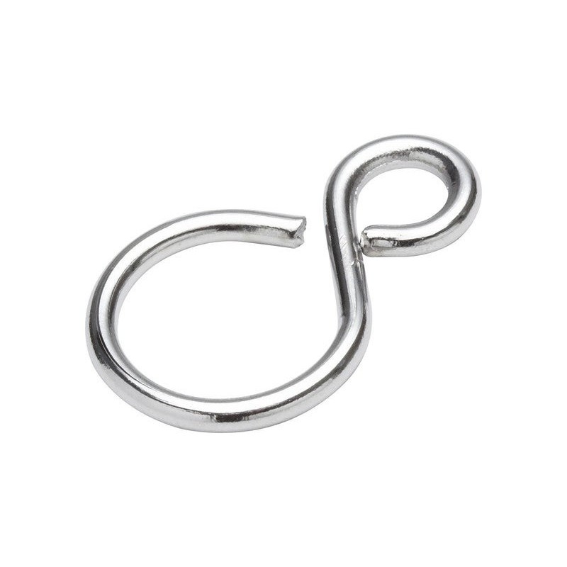 Lot de 4 Esses Inégales Ouvertes Laiton Chromé Standers L.25.5 X L.9.5 X Ep.2Mm