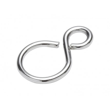 Lot de 4 Esses Inégales Ouvertes Laiton Chromé Standers L.25.5 X L.9.5 X Ep.2Mm