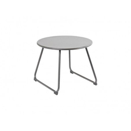 Table de jardin basse NATERIAL Timea rond naturel