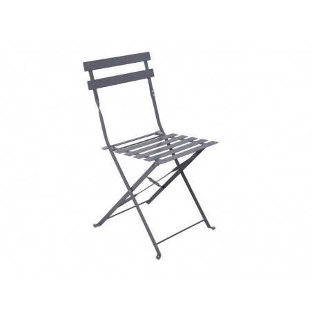 Chaise de jardin NATERIAL Flora en acier gris anthracite