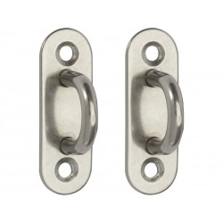 Lot de 2 platines à oeil inox Diam.6