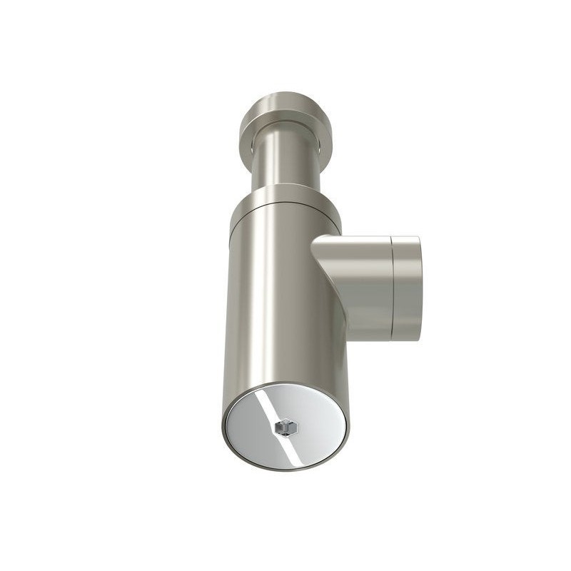 Siphon découpable DESIGNtube et rosace à visser EQUATION Diam. 32 mm chromébrosse