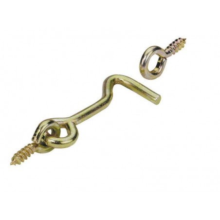 Lot de 4 Crochets De Contrevent Acier Hettich L.37 X L.16 Mm