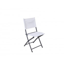 Chaise de jardin NATERIAL EMYS en acier blanc