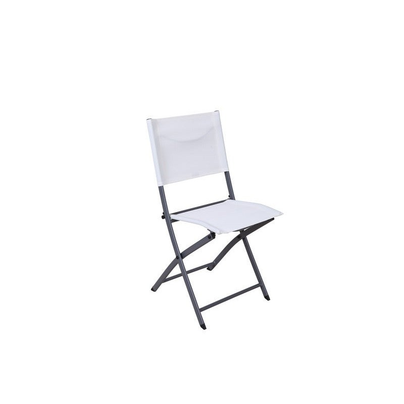 Chaise de jardin NATERIAL EMYS en acier blanc