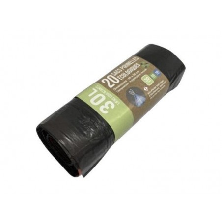 Sacs-poubelle 30L noir -  - meilleure qualité