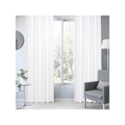 Rideau tamisant en coton biologique Leya blanc l.140 x H.280 cm -  - meilleure qualité