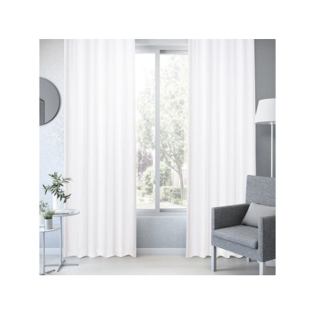 Rideau tamisant en coton biologique Leya blanc l.140 x H.280 cm -  - meilleure qualité
