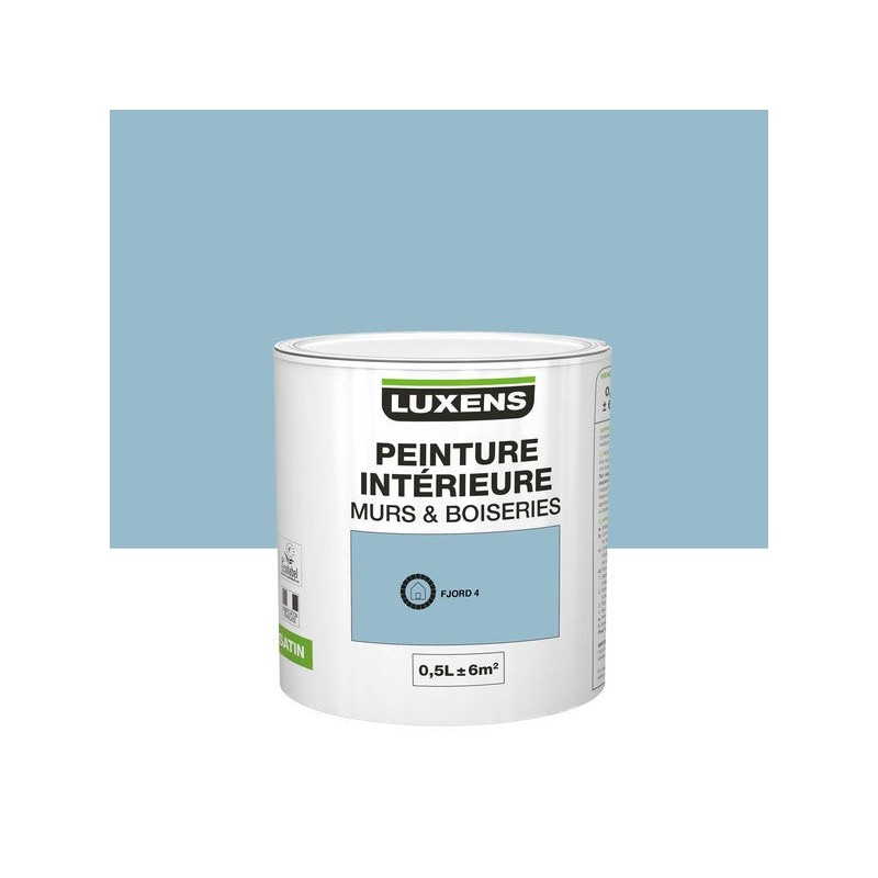 Peinture mur boiserie fjord 4 satin LUXENS Murale 0.5l