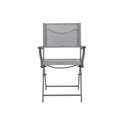 Fauteuil de jardin NATERIAL Emys en acier taupe