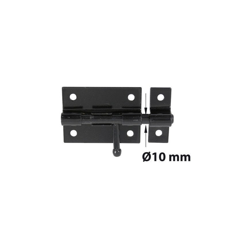 Verrou à levier verrou de box + gâche diamètre 10 Mm Afbat acier noir