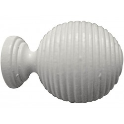 Embout Strié Inspire Blanc Satiné Diam.28 Mm