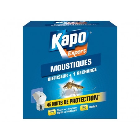 Insecticide Diffuseur Liquide Et 1 Recharge Moustiques Kapo 33 Ml