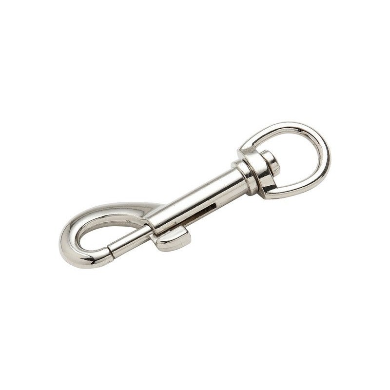 Mousqueton Zamak nickelé Standers L.75 X L.20 X Ep.15 Mm