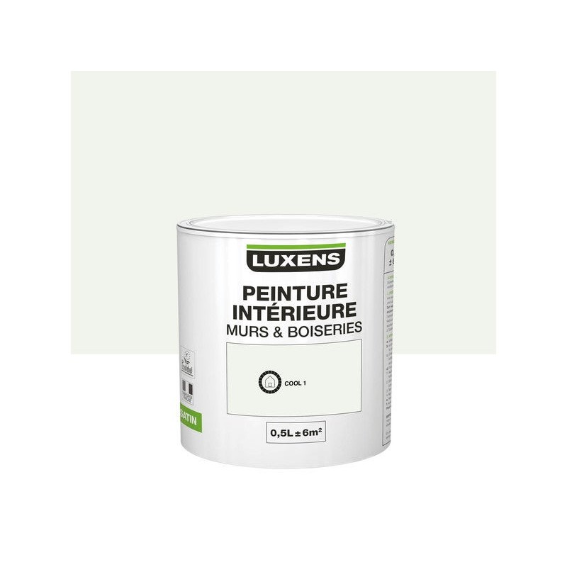 Peinture Mur Et Boiserie Luxens Cool 1 SatinÃ© 0.5 L