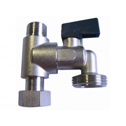 Té de repiquage avec robinet de machine à laver 1-4 de tour male-Femelle 12X17Mm