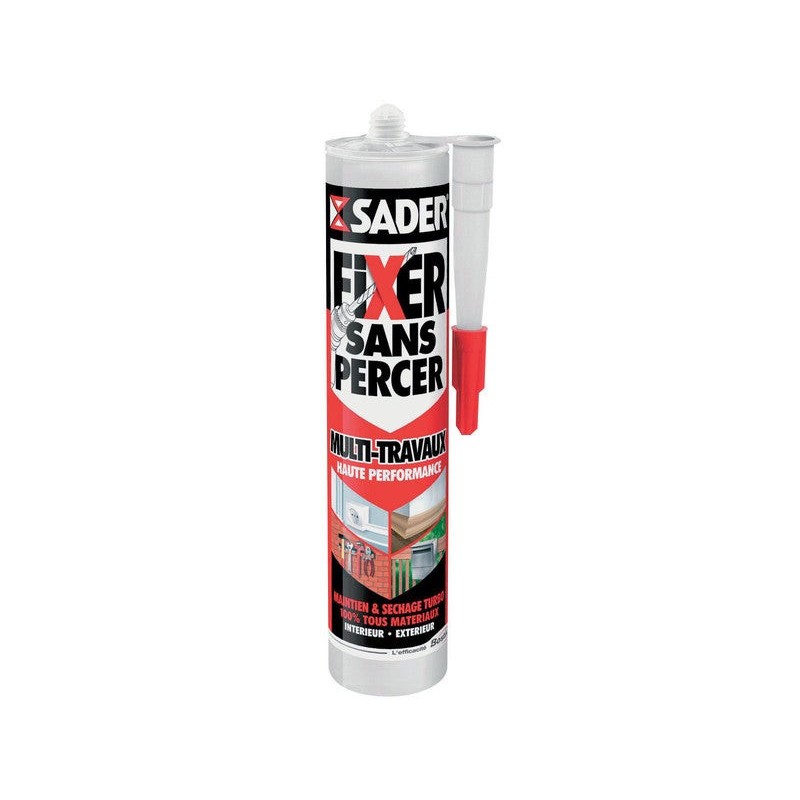 Colle mastic fixer sans percer multitravaux sader