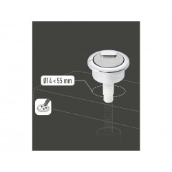 Bouton soupape chrome à double poussoir