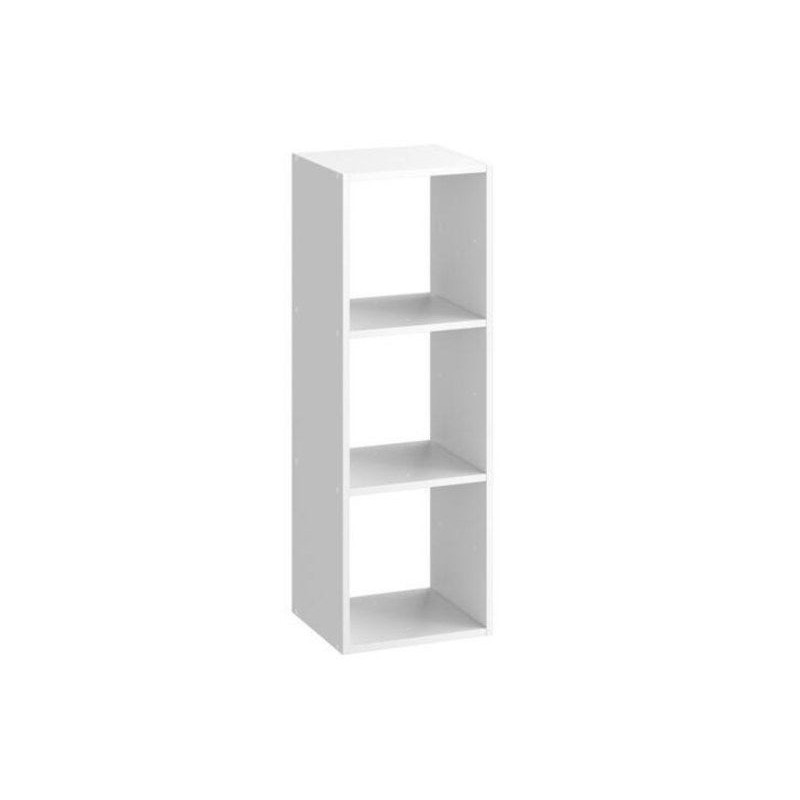 Etagère Cube Décoratif 3 cases blanc H.104.9 X L.36 X P.31 Cm