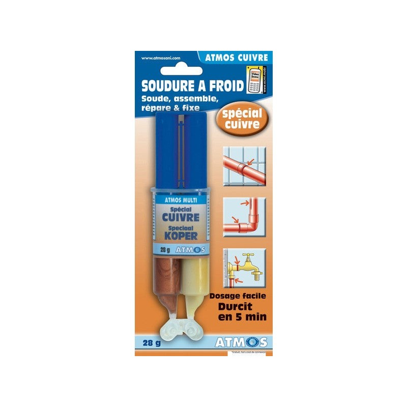 Soudure à froid spécial cuivre 200 G Atmos
