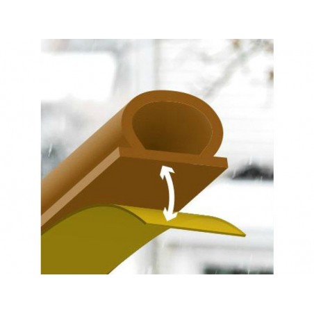 Joint de porte et fenêtre AXTON 1 à7 mm L. 6 m marron