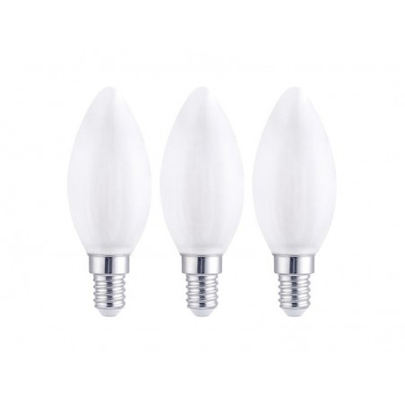 Lot de 3 ampoules led à filament blanc flamme E14 40 W LEXMAN