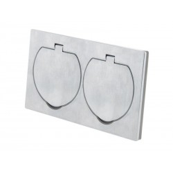 Double prise avec terre étanche métal