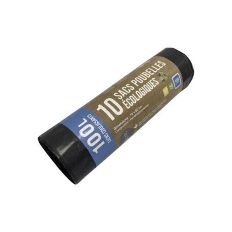 Sacs-poubelle 100L noir -  - meilleure qualité