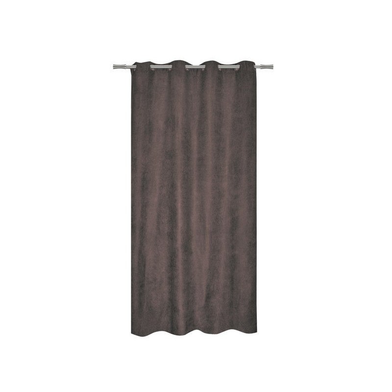 Rideau tamisant Newmanchester suédine taupe l.140 x H.280 cm