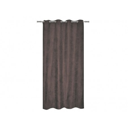 Rideau tamisant Newmanchester suédine taupe l.140 x H.280 cm