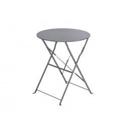 Table de jardin NATERIAL Flora rond gris anthracite 2 personnes