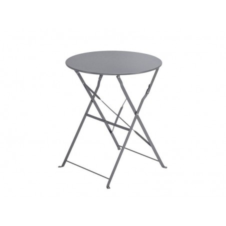 Table de jardin NATERIAL Flora rond gris anthracite 2 personnes