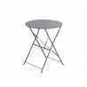 Table de jardin NATERIAL Flora rond gris anthracite 2 personnes