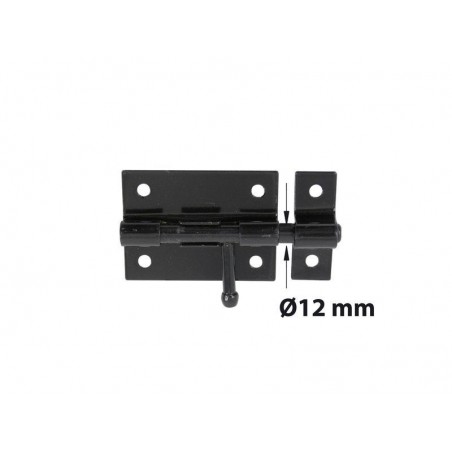 Verrou à levier verrou de Box + gauche Diamètre 12 Mm Afbat Acier Peint Noir