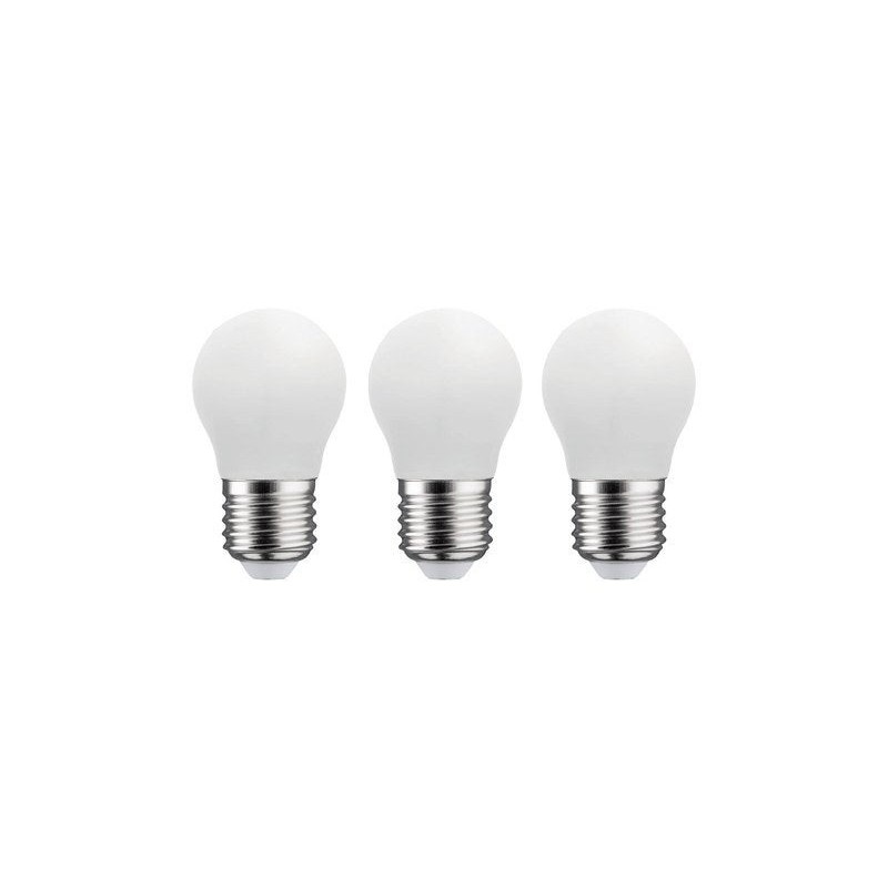 Ampoule led sphérique E27 40W opale chaud X3 *
