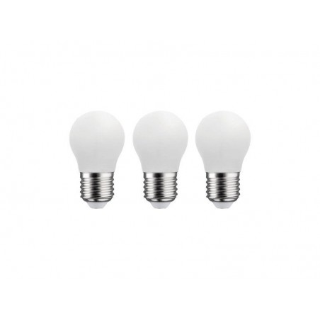 Ampoule led sphérique E27 40W opale chaud X3 *