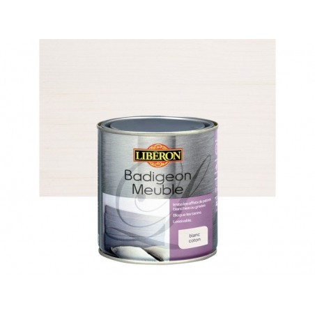 Badigeon Meuble Liberon Blanc CotonMat 0.5 L