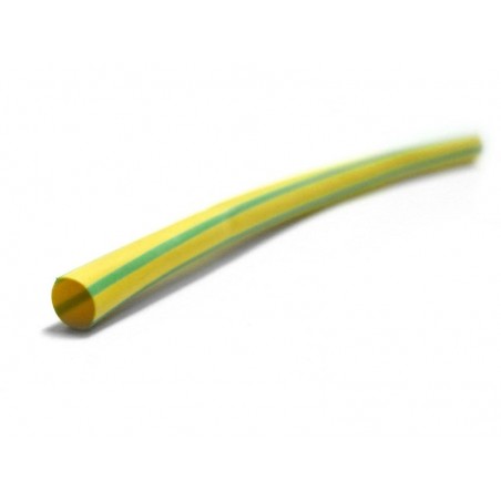 Gaine thermorétractable Vert - Jaune L.1 M Diam.2.4 Mm Zenitech