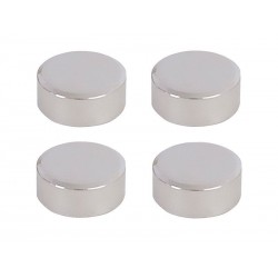 Jeu de 4 fixations miroirs rondes chromées -  - meilleure qualité