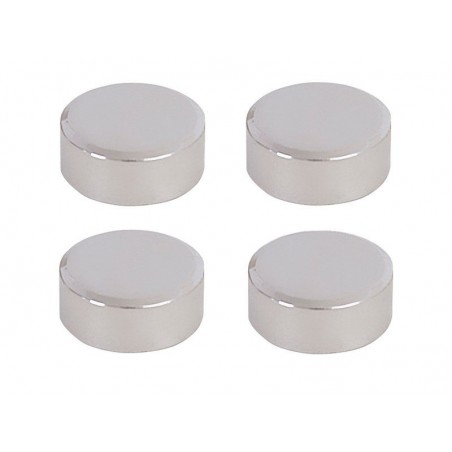 Jeu de 4 fixations miroirs rondes chromées -  - meilleure qualité