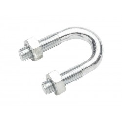 Lot de 4 Brides Rondes Acier Standers L.13 X Ep.6 Mm