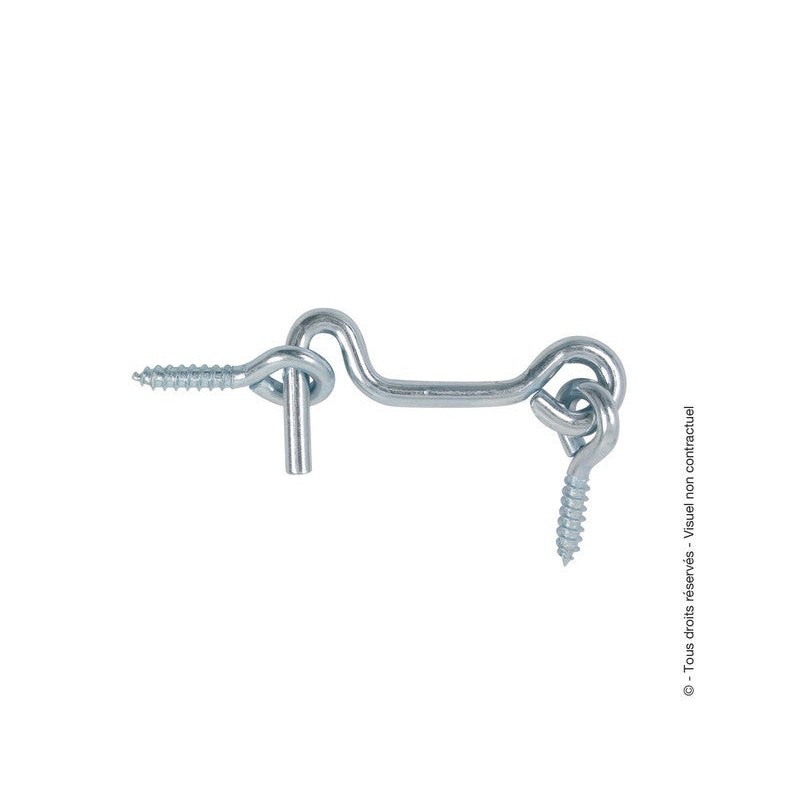 Crochet Fil Dia. 6 X L. 160Mm Avec Piton Afbat Zingu? Blanc